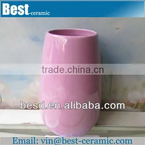 Tall Blank Purple Ceramic Flower Pots thumbnail-1