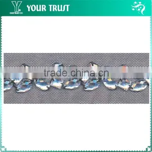 Wedding Bridal Dress 10X6MM Drop Crystal Acrylic Stone RhinestoneTrimming thumbnail-1