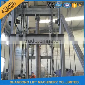 3.4m 1000kgs Guide Rail Hydraulic Lead Rail Freight Lift thumbnail-4