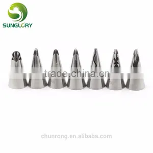 Hot Selling Wedding Cake Decorating Icing 7PCS Stainless Steel Russian Nozzles Pastry Bobbi Skirt Cake Nozzles Decoration Piping thumbnail-6