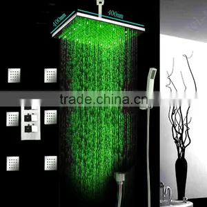 Led Shower 16 Inches Concealed Ceiling Shower Rain,body Shower Massage Shower Set With Water Pressure Led Light thumbnail-1