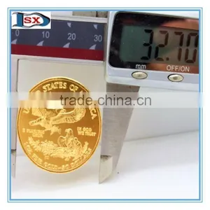 .999 Fine Gold Folk Art Style Gold Coin/high Imitation 22karat Souvenir Use Gold Coin in Stock thumbnail-5