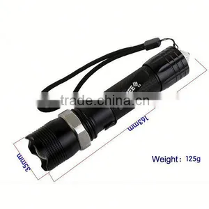 1174 New Multi Function Zoomable Police Torch With Window Breaking Hammer Rechargeable Emergency Flashlight thumbnail-2