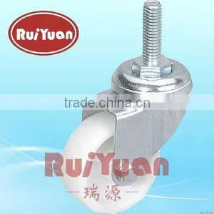 2015 High Quality White Nylon Wheel Threaded Stem Swivel Caster Wheel thumbnail-1