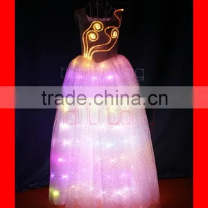 Remote Control Light Up Dancing Snow Queen Costume Dress thumbnail-2