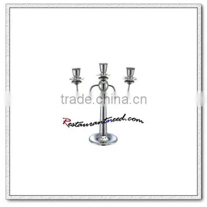 T201 H315mm Stainless Steel 3 Heads Candle Holder thumbnail-1