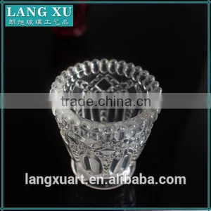 Wholesale Red Crackle Glass Votive Frosted Candle Holder thumbnail-3