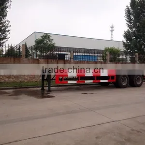 Dual-axle Flatbed Container Semi-trailer for Transporting Container With 12 Lock Positions thumbnail-1