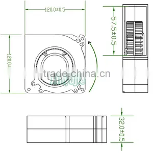 High Quality 12v 24v 120mm Air Compressor Fans 120x120x32mm thumbnail-5