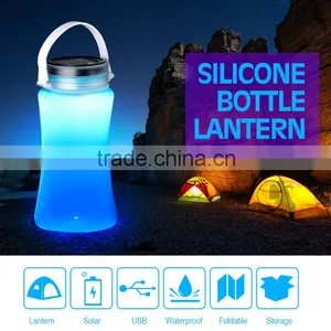 2016 SORBO Inflarable Silicone Solar Lantern/FDA Certifcated Drinking Bottle Lantern/Solar Flexible Flashlight With Emergency thumbnail-1
