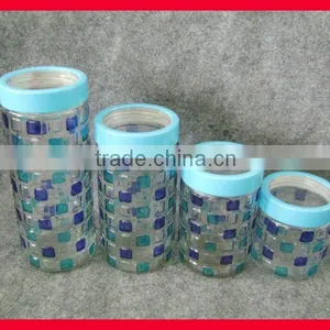 Hand Painted Glass Jars and Lids thumbnail-1