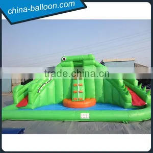 Green Inflatable Water Slide With Pool 7*4*3M Hot Sale thumbnail-1
