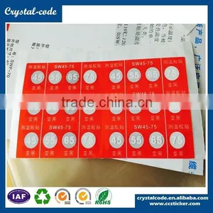 Custom Printed Temperature Heat Sensitive Color Changing Sticker thumbnail-1
