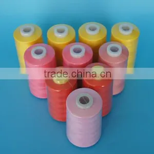 Factory Good Quality Low Price Spun Polyester Dyeable Thread for Clothes Textile Leather Hubei Origin Paper Plastic Tube thumbnail-1