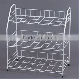 3- Tier Iron Wire Shoe Rack With Powder Coated thumbnail-1