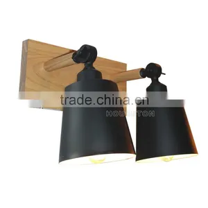 European Wood Base Iron Wall Lamps Cheap,Iron Wall Lamps Cheap,Wall Lamps Cheap W3074 thumbnail-2
