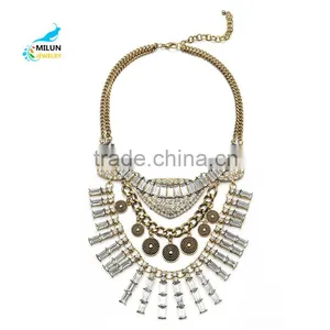 New Arrival Top Quality Z Design Fashion Necklace Women Choker Bib Crystal Necklace Statement Neckalces thumbnail-1