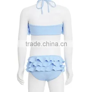 Latest Fashion Ruffles Sexy Kids Bikini With Various Colours thumbnail-3