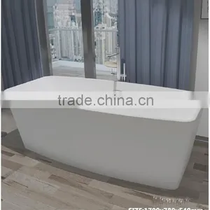 New Design!!!for Home or Hotel Ceramic and Artificial Stone Outdoor Bathtub Wholesale,resin Stone Bathroom Bathtub thumbnail-6
