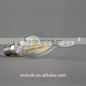 Mingshuai Chandelier LED Filament Candle Candelebra C35 Full Glass Lamp 4W E14 Dimmable thumbnail-4