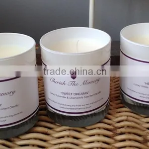 Sweet Dreams Luxury Lavender & Chamomile Nature Scented Soy Wax Candle in Glass Jar thumbnail-1