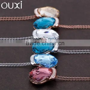 OUXI 2016 New Design Shell Plated Platinum k Gold With Austrian Crystal Sweater Decaration Chain10887 thumbnail-2