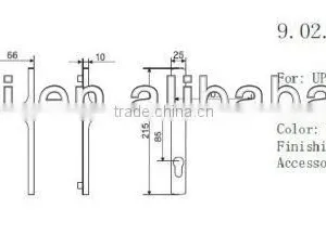 PVC Door Lock for PVC Profile or Aluminum Alloy Casement Door 9.02.10302 thumbnail-3