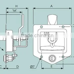 t Type Handle Lock thumbnail-2