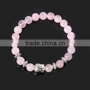 Woman's Jewelry Gift Natural Stone Red Agate Buddha Bracelets thumbnail-2