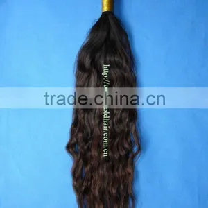 Raw Hair - 100% Natural Color Remy Human Hair Bulk - Loose Wavy thumbnail-1