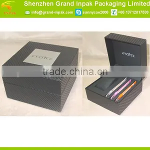Black Soft pu Watch Box With Three Straps Holder thumbnail-2