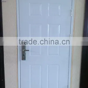 Baodu Brand Plain Door Panel 6 Panel Interior Steel Doors With Frame thumbnail-1