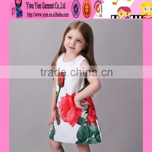 2016 Factory Direct Stylish Girls Birthday Party Dresses Summer Flower Baby Kids Party Wear Dresses thumbnail-3