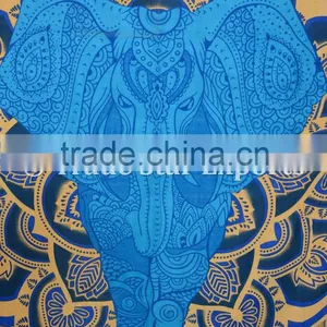 Indian Ombre Elephant With Lotus Mandala Wall Decor Bohemian Hippie Good Luck Wall Hangings Tapestry thumbnail-3
