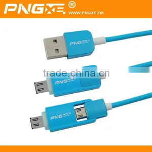 Top Selling Fashion 2 in 1 Charger Phone Cable Fast Transfer Usb Data Cable With Led thumbnail-4