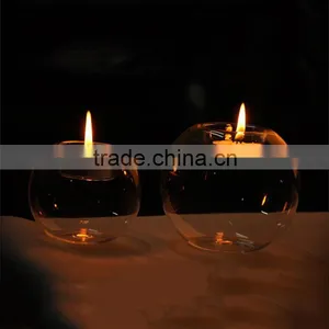 Wholesale Hanging Ball Shape Crystal Glass Candle Holder for Decoration thumbnail-3