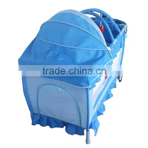 Baby Playpen With Canopy, Travel Luxury Baby Playpen, Outdoor Folding Children Playpen thumbnail-3