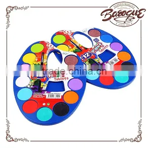 Wholesale 12 Colors Chinese Watercolor Paints Cakes Set for Kids,promotional Powder Paint Watercolor Palette thumbnail-1