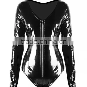 Newest Style Pvc Raw Material Plus Size Sexy Leather Catsuit thumbnail-1