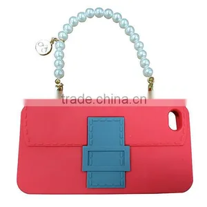 Newest Handbag Like Silicone Rubber Case for IPhone 4 thumbnail-1