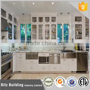 White Lacquer Hangzhou Kitchen Cabinets Remodeling Manufacturer thumbnail-1
