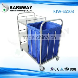 Kareway Stainless Steel Hospital Waste Cart With Wheels,hospital Cleaning Trolley thumbnail-2