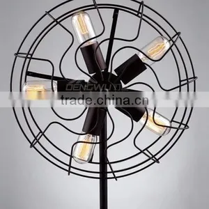 Five Lampholders Desk Lamp Fan Lamp Metal In Black Finish Living Room Bedroom Dining Room Table Lamp thumbnail-3