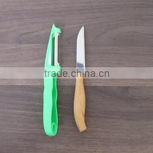 New 2pcs/set Paring Fruit Vegetable Utility4" Kitchen Ceramic Knife Sets + Peeler Light Green P10 thumbnail-1