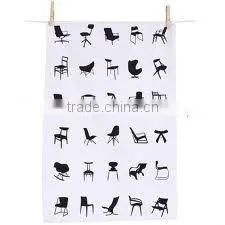 PRINTED WHITE KITCHEN TEA TOWELS thumbnail-1