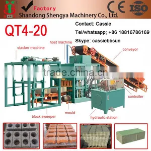 Shengya QT4-20 Full Automatically Baking-free Concrete Block/paver Making Machines China Product thumbnail-1