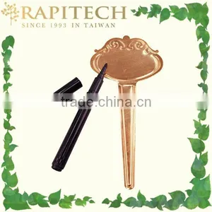 17cmL Gardening Marker Pen With Ornamental Copper Plant Label Metal Label thumbnail-1