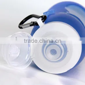 BPA Free Food Grade Leak-proof Silicone Filter Water Bottle thumbnail-1