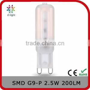 G9 200lm 2.5w Incandescent 25w SMD 2835 Full Plastic Bulb Light With CE Standard thumbnail-1