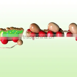 Chicken and Egg Pull Along Toy;classic Wooden Construction for Hours of Fun thumbnail-3